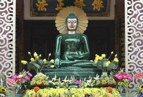 Buda, Kultūrinis, Religija, Vietnamas, Jena Fu Temple, Taika Smaragdinė Buda