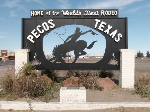 Pecos Texas, Pirmasis Pasaulis Rodeo, Metalo Ženklas