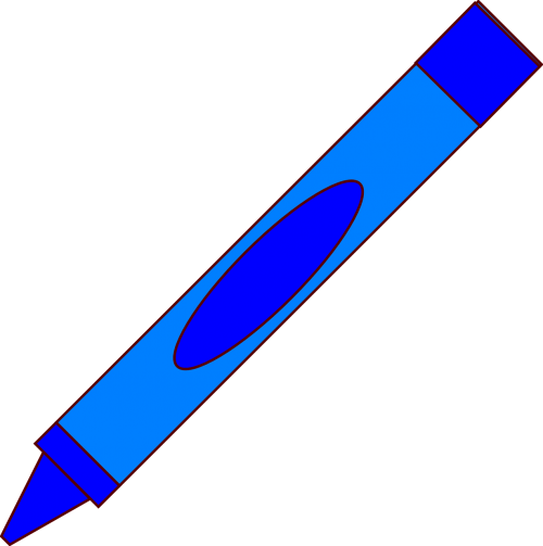 Rašiklis, Pieštukas, Menas, Mėlynas, Nemokama Vektorinė Grafika