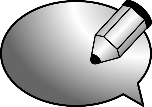 Pieštukas, Burbulas, Paprastas, Kalbėti, Rašyti, Metalinis, Nemokama Vektorinė Grafika