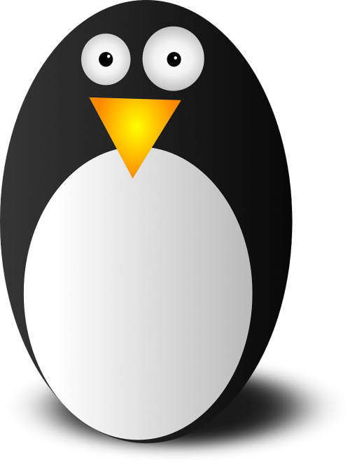 Pingvinas, Linux, Tux, Ubuntu, Nemokama Vektorinė Grafika
