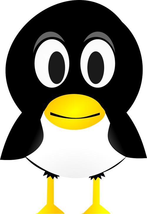 Pingvinas, Paukštis, Linux, Tux, Mielas, Nemokama Vektorinė Grafika