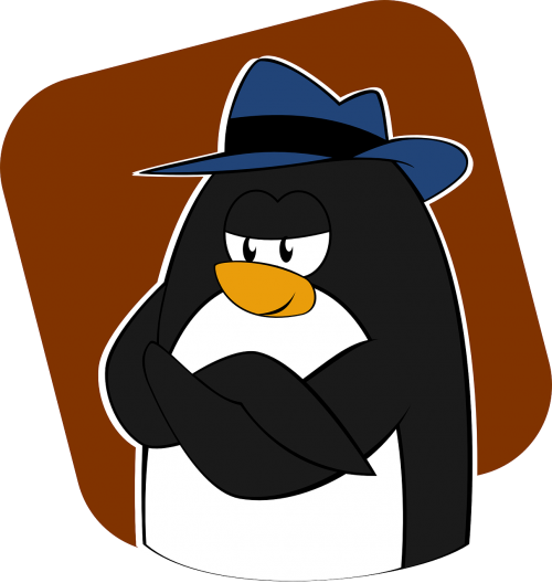 Pingvinas, Gyvūnas, Fedora, Skrybėlę, Linux, Sombrero, Tux, Nemokama Vektorinė Grafika