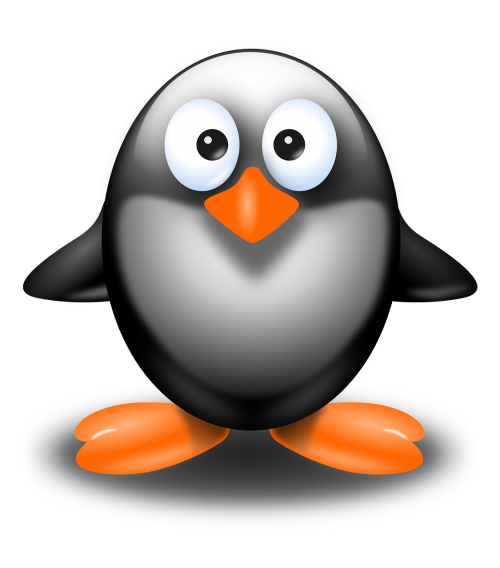 Pingvinas, Paukštis, Stovintis, Gyvūnas, Polar, Antarctic, Tux, Mielas, Linux, Nemokama Vektorinė Grafika