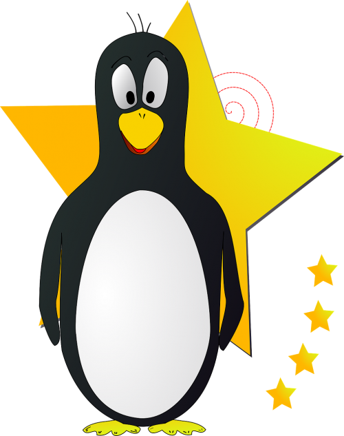 Pingvinas, Tux, Paukštis, Linux, Animacinis Filmas, Nemokama Vektorinė Grafika