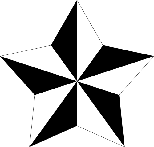 Pentagrama, Alternatyva, Poligonas, Žvaigždė, Juoda Ir Balta, Nemokama Vektorinė Grafika