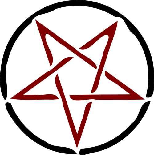 Pentagrama, Žvaigždė, Simbolis, Religinis, Priešas, Nemokama Vektorinė Grafika