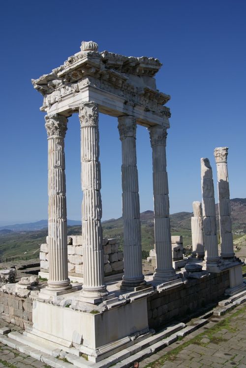 Pergamonas, Turkija, Šventykla, Stulpelis, Istoriškai