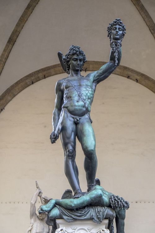 Perseus, Medusa, Firenze, Skulptūra, Italy, Žalvaris, Menas