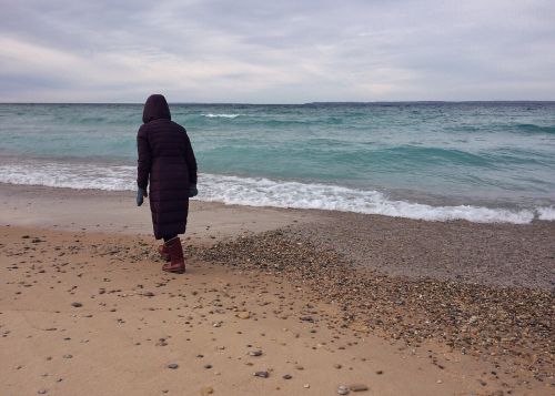 Asmuo, Vaikščioti, Paplūdimio Kranto Pakrantės Smėlis, Bangos