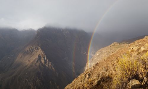Peru, Colca Slėnis, Vaivorykštė, Gorge