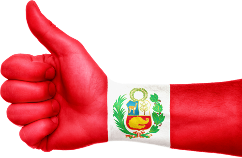 Peru, Vėliava, Ranka, Patriotinis, Patriotizmas, Nykščiai Aukštyn, Ženklas, Simbolis, Šalis