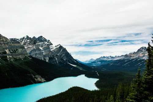Peyto Ežeras, Peyto, Ežeras, Alberta, Kanada, Kraštovaizdis, Gamta, Uolingas, Vaizdingas, Kalnas