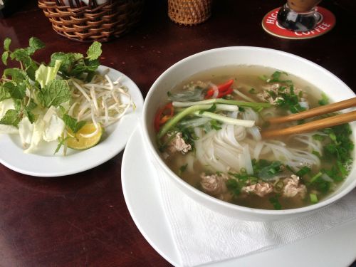 Pho, Vietnamiečių Maistas, Restoranas, Turizmas Vietname, Asija, Vientiane, Ryžiai, Rytietiškas, Lazdelės