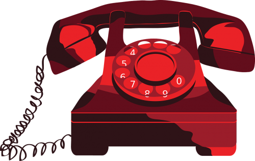 Telefonas, Raudona, Vintage, Vektoriai, Nemokama Vektorinė Grafika