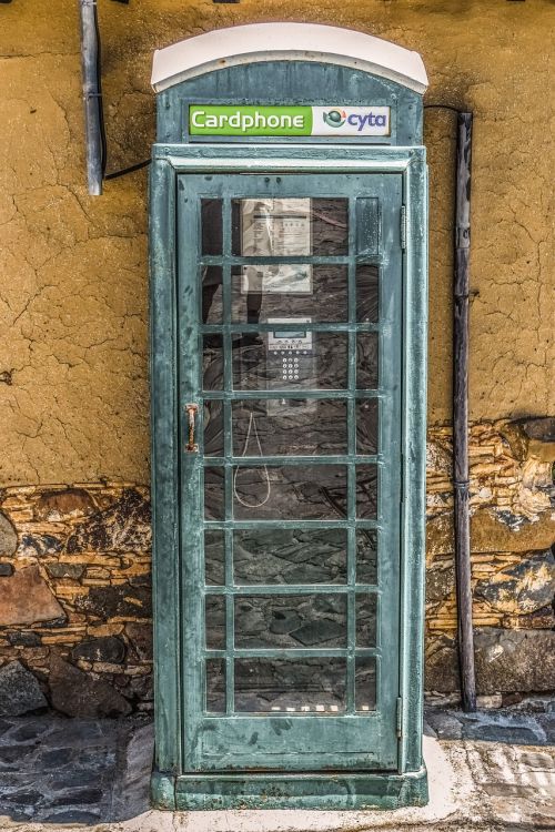 Telefono Budele, Žalias, Gatvė, Kaimas, Visuomenė, Retro Telefonas, Telefono Dėžutė, Vintage, Fikardou, Kipras