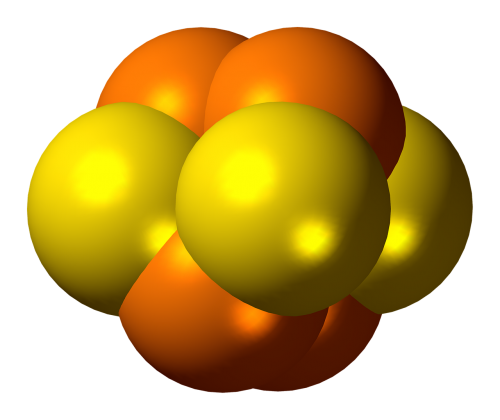 Fosforas, Sulfidas, Molekulė, Alfa-P4S4, Izomeras, Modelis, Chemija