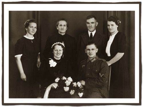 Nuotrauka, Senas, Šeima, Vestuvės, Vyras, Moteris, Kareivis, Vokiečių, 1940
