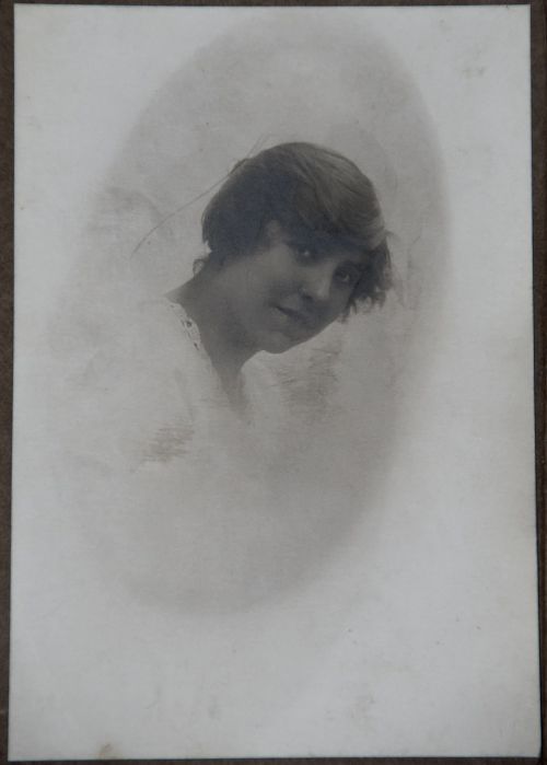 Nuotrauka, Senas, Mergaitė, Jaunas, Moteris, Moteris, Juoda Ir Balta, Portretas, Spausdinti, Vintage, 1914, Anglija, Veidas