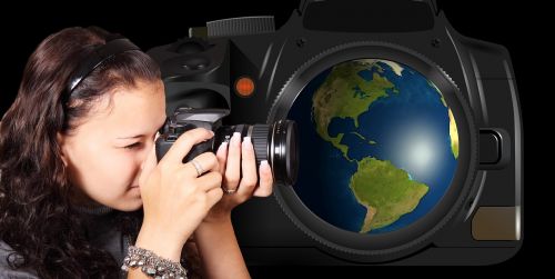 Fotografas, Moteris, Mergaitė, Gaublys, Žemė, Pasaulis, Amerikietis, Usa, Žemynai, Žinios, Nuotrauka, Fotografija, Fotoaparatas, Fotografuoti, Įrašymas, Žmogus, Objektyvas