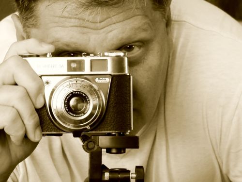 Fotografas, Fotoaparatas, Objektyvas, Senas, Darbas, Fotoaparatai, Retro, Fotografija