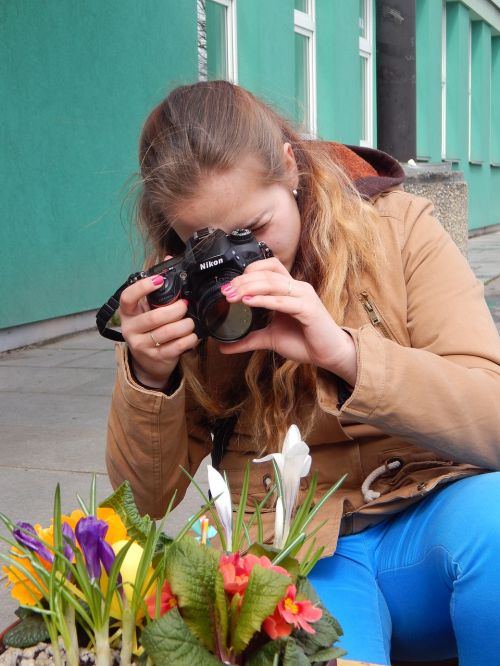 Fotografas,  Mergaitė,  Tereza,  Pavasaris