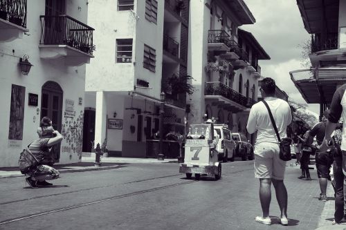 Fotografai, Panama, Gatves, Miestas, Pastatai, Apartamentai, Balkonai, Žmonės, Architektūra