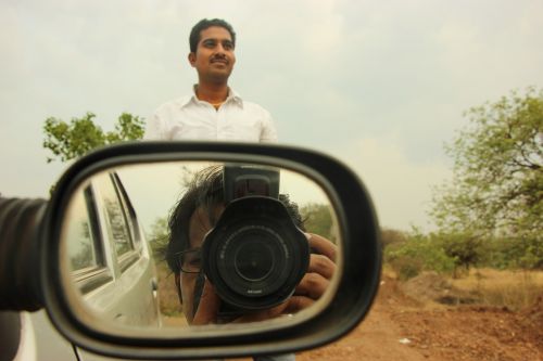 Fotografija, Fotoaparatas, Indijos Modelis, Automobilio Veidrodėlis