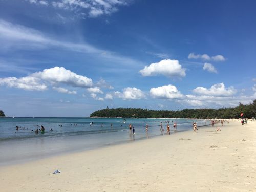 Phuket, Papludimys, Mėlynas Dangus, Baltas Debesys