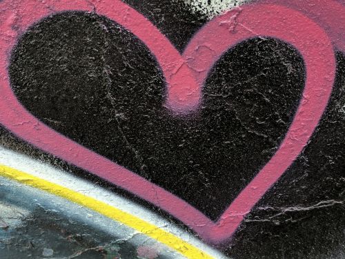 Grafiti,  Grunge,  Miesto,  Rožinis,  Meilė,  Širdis,  Rausvos Širdies Graffiti