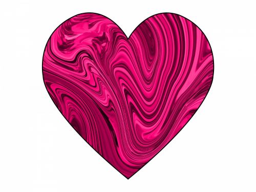 Swirly,  Deformuoti,  Širdis,  Valentine,  Valentino Diena & Nbsp,  Meilė,  Rožinis,  Rožinė Sūkurinė Širdis 1