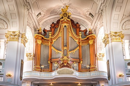 Vamzdis,  Organų,  Bažnyčia,  Michel,  Hamburg,  Katedra,  Auksas,  Istoriškai,  Baroko,  Religija,  Instrumentas,  Muzika