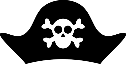 Piratas, Skrybėlę, Kaukolė, Kryžminiai Kaulai, Izoliuotas, Jūra, Kapitonas, Buccaneer, Kostiumas, Dangtelis, Pavojus, Nuotykis, Piratavimas, Nemokama Vektorinė Grafika