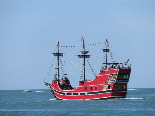 Piratų Laivas, Jūrų Transportas, Buriuotojas, Nuotykis, Piratai