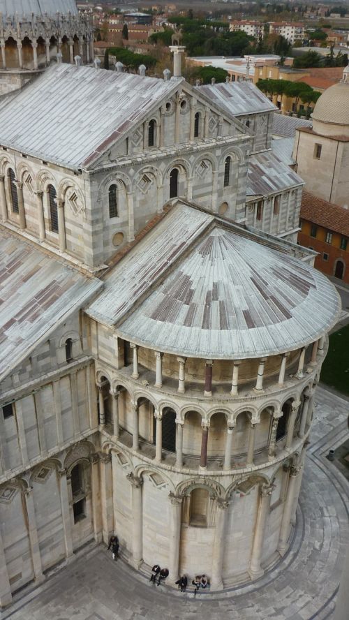 Pisa, Architektūra, Batisterio, Bažnyčia, Aprėptis
