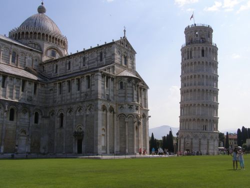 Pisa, Bokštas, Katedra, Italy, Toskana, Architektūra, Pasviręs Bokštas, Paminklas, Kreivė