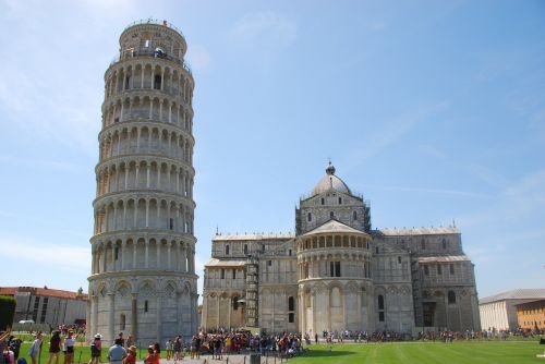 Pisa, Torre, Duomo, Toskana, Italy, Piazza Dei Miracoli, Paminklas, Darbai, Kultūra, Turizmas, Dangus, Pizos Bokštas, Pakabukas, Turistai, Bažnyčia