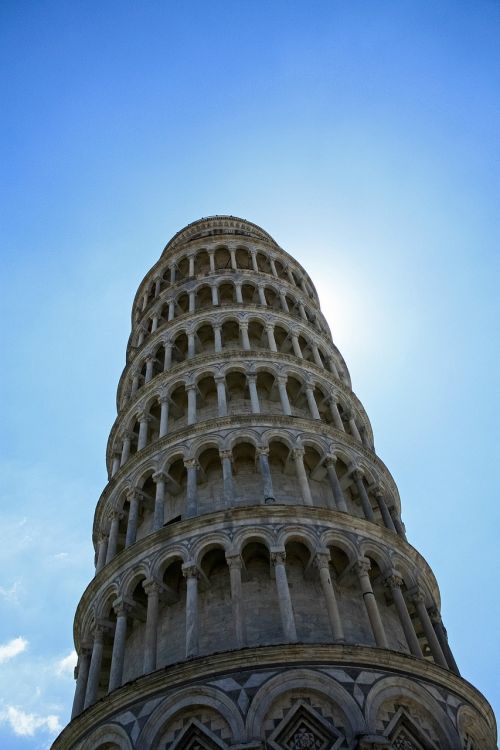 Pisa, Pizos Bokštas, Bokštas, Italy, Architektūra, Europa, Turizmas, Kelionė, Orientyras, Pastatas, Žinomas, Ispanų, Istorinis, Kultūra, Toskana, Viduramžių, Atsilenkimas, Miestas, Renesansas, Turistinis, Istorija, Europietis, Dangus, Marmuras, Paminklas, Šventė, Miesto, Florencija, Saulė