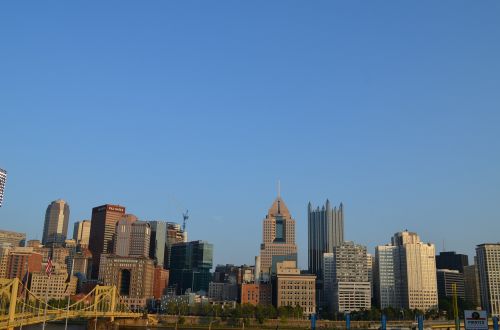 Pitsburge, Miesto Panorama, Tiltas, Centro, Pennsylvania, Architektūra, Aukštas Pakyla