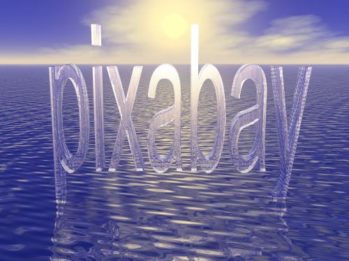 Pixabay, Logotipas, Vanduo, Dangus, Fonas, Mėlynas, Vandenynas, Jūra, Simbolis