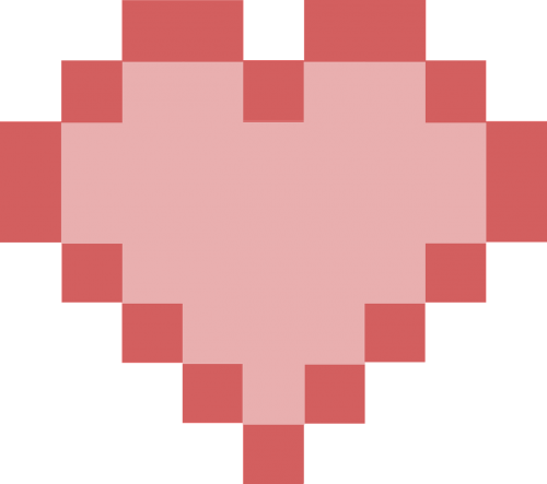 Pikselis, Širdis, Rožė, Rožinis, Meilė, Romantika, Valentine, Raudona, Valentino Diena, Romantiškas, Nemokama Vektorinė Grafika