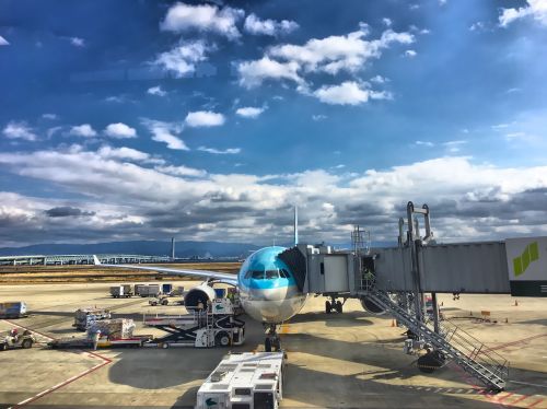 Lėktuvas, Oro Uostas, Korėjiečių Oras, Debesis
