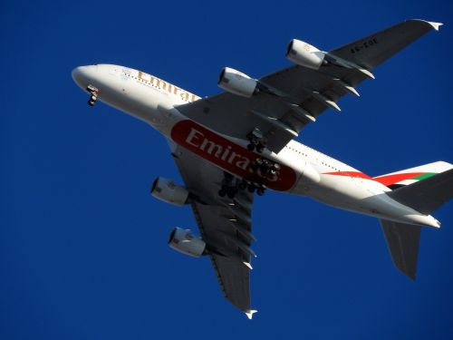 Lėktuvas, A380, Dubai, Kelionė, Skrydis, Kelionė