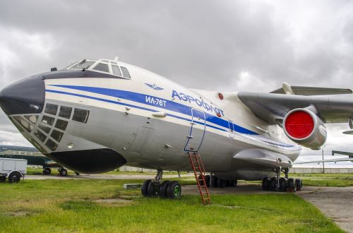 Lėktuvas, Il-76, Transportas, Kariuomenė, Eksponatas, Muziejus, Ukraina, Kiev, Europa, Skristi, Aviacija