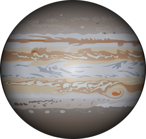 Planeta, Saulės Sistema, Jupiteris, Gaublys, Nemokama Vektorinė Grafika