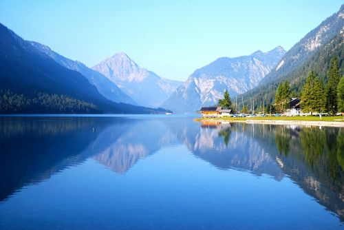 Plansee, Ežeras, Rutte, Tyrol, Vanduo, Medžiotojų Miškas