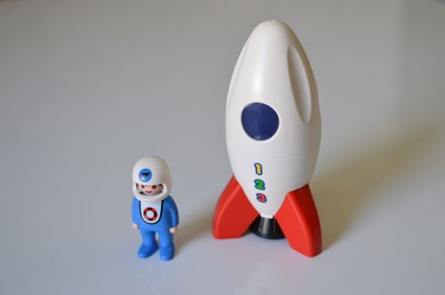 Playmobil, Žaislas, Astronautas, Erdvėlaivis, Raketa