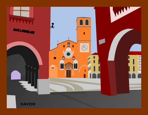 Plaza, Italy, Roma, Dažymas, Nuotrauka, Katedra, Bažnyčia, Romėnų, Nemokama Vektorinė Grafika