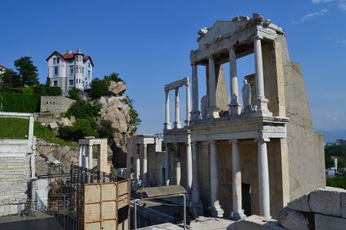 Plovdiv,  Romėnų Griuvėsiai,  Bulgarija,  Architektūra,  Amfiteatras,  Stulpelis,  Europietis,  Kelionės Tikslas,  Etapas