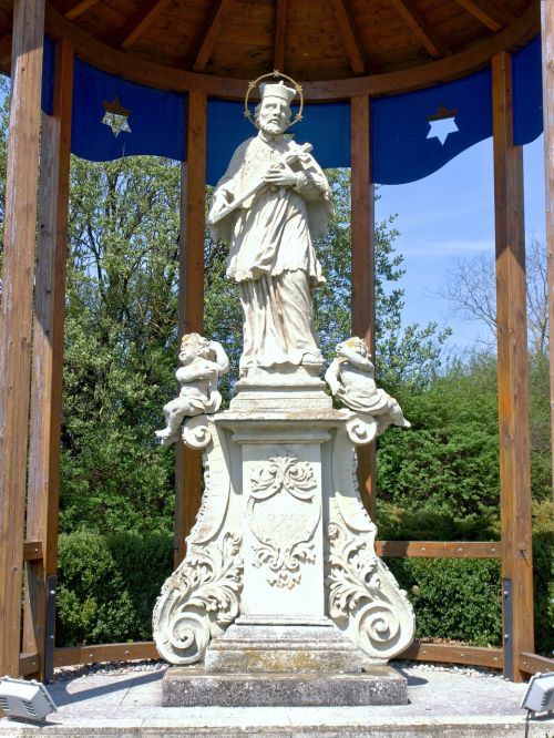 Pöchlarn,  Hl Johannes Nepomuk,  Statula,  Skulptūra,  Religinis,  Krikščionybė,  Katalikų,  Simbolis,  Dekoruoti